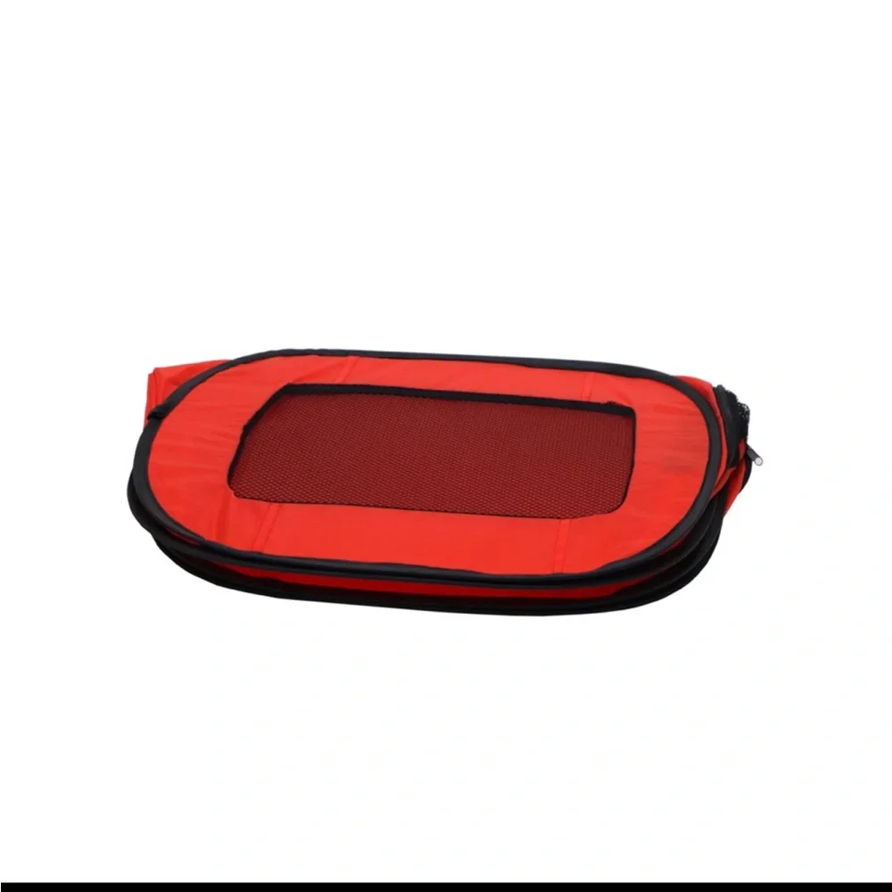 Portable Dog Crate Pop Up Easy Transport Pet Cage Dogs Flat Fold Medium Red